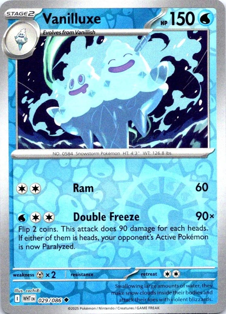 White Flare Vanilluxe [Reverse] Pokémon card